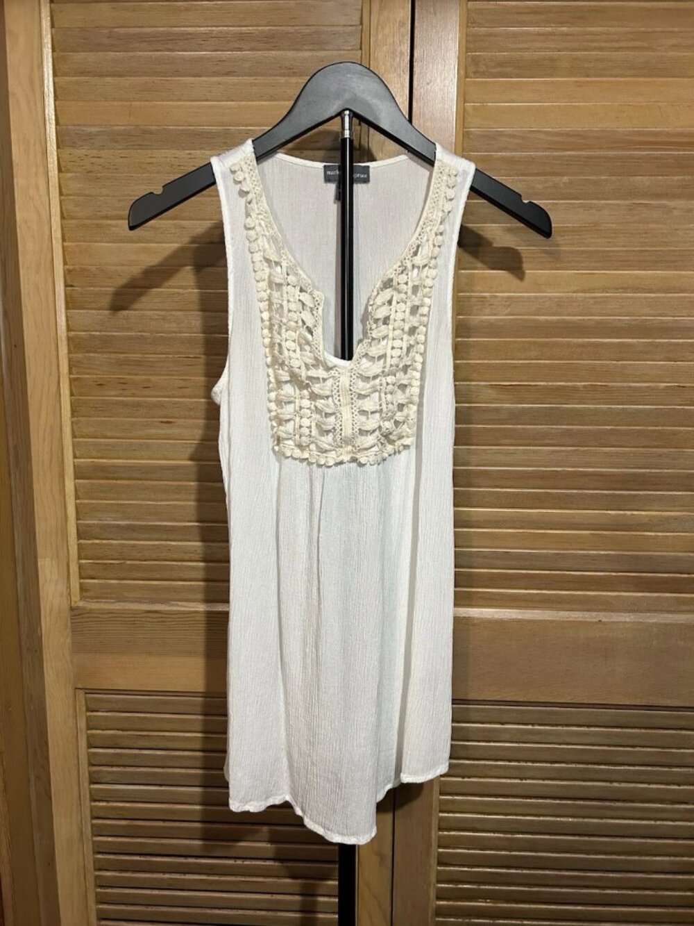 Stitch Fix Market Spruce Nova Crochet Detail Tunic Tank Top Size M